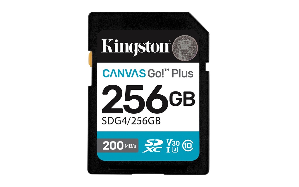 [SDG4/256GB] Kingston Technology Canvas Go! Plus 256GB SDXC Canvas Go Plus Gen4 200MB/s C10 UHS-I U3 V30