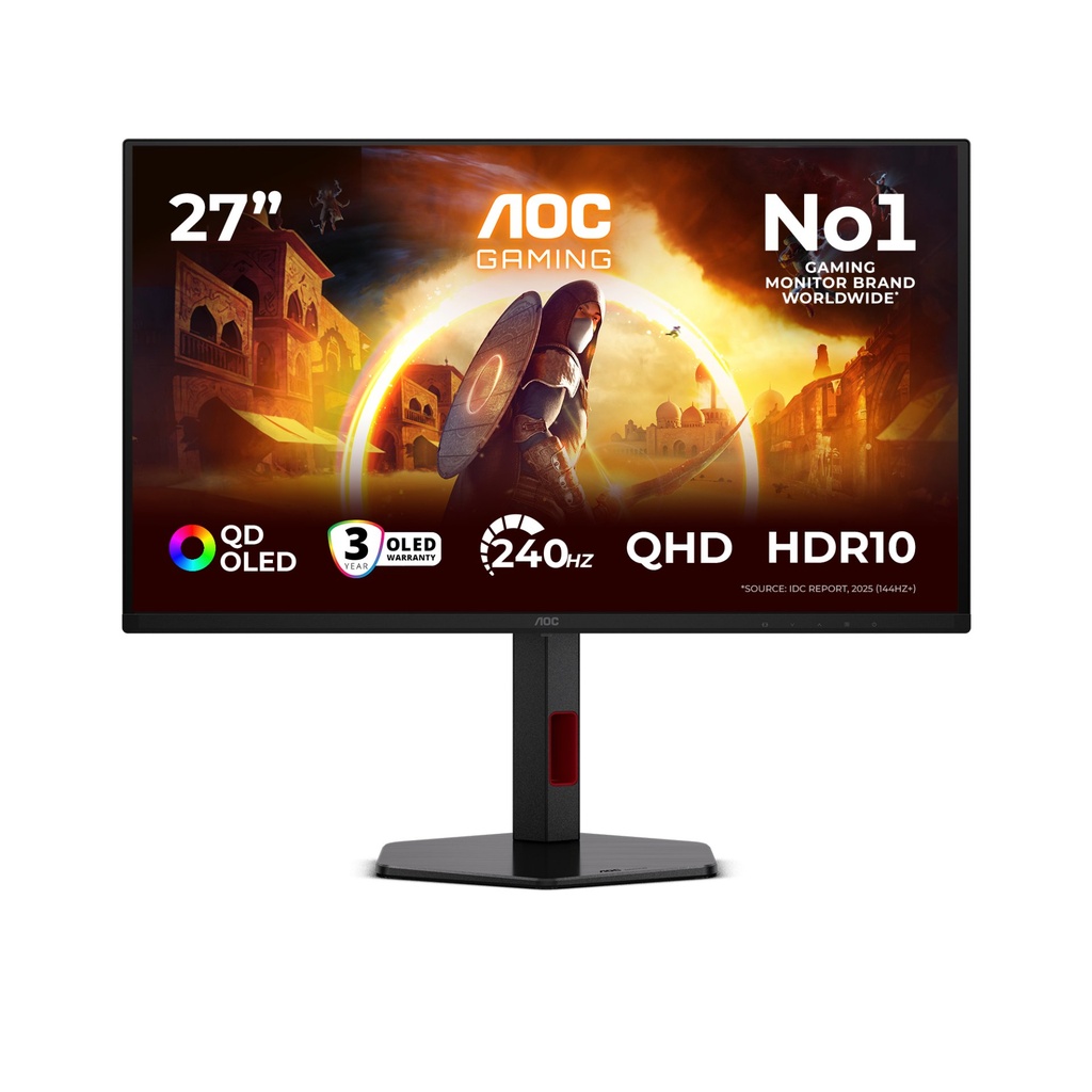 AOC G4 Q27G4ZDR computer monitor 67.3 cm (26.5") 2560 x 1440 pixels Quad HD QD-OLED Black, Red