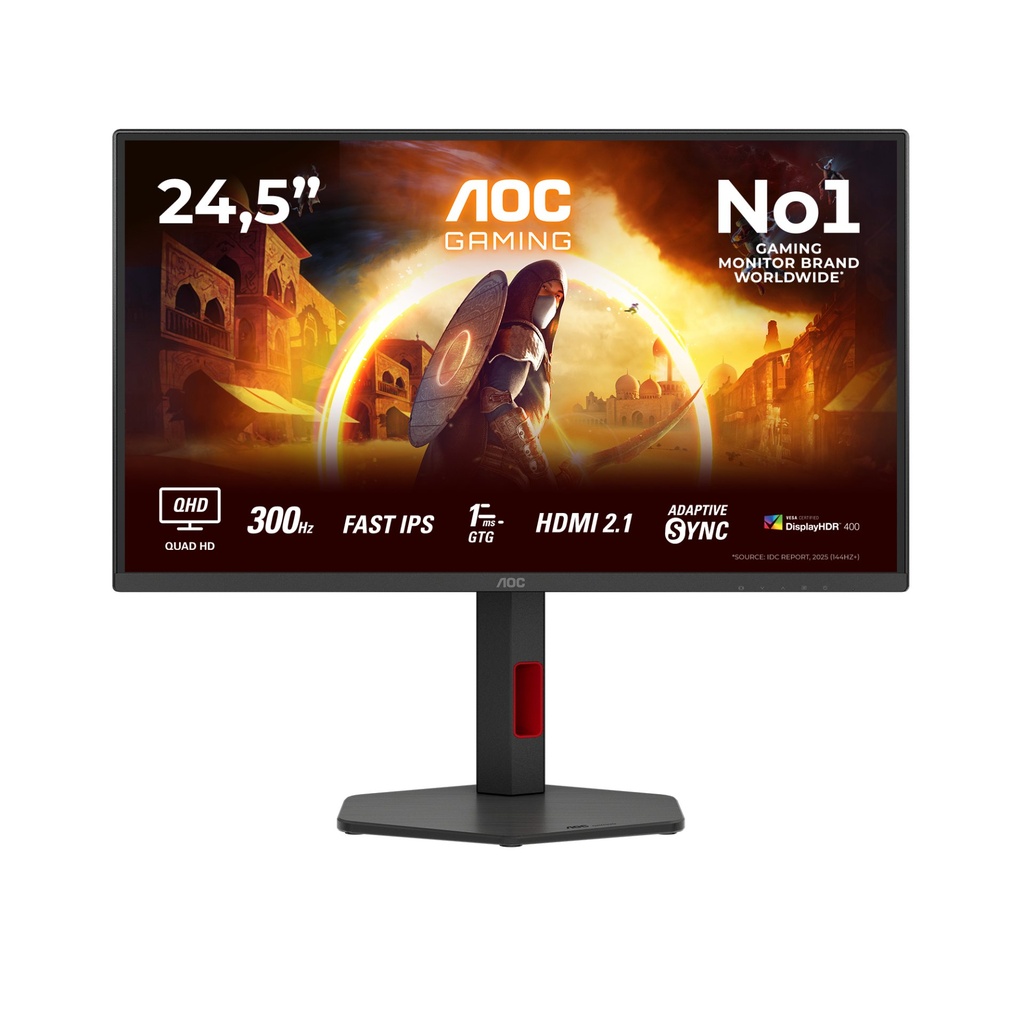 AOC G4 Q25G4SR computer monitor 62.2 cm (24.5") 2560 x 1440 pixels Quad HD LED Black, Red