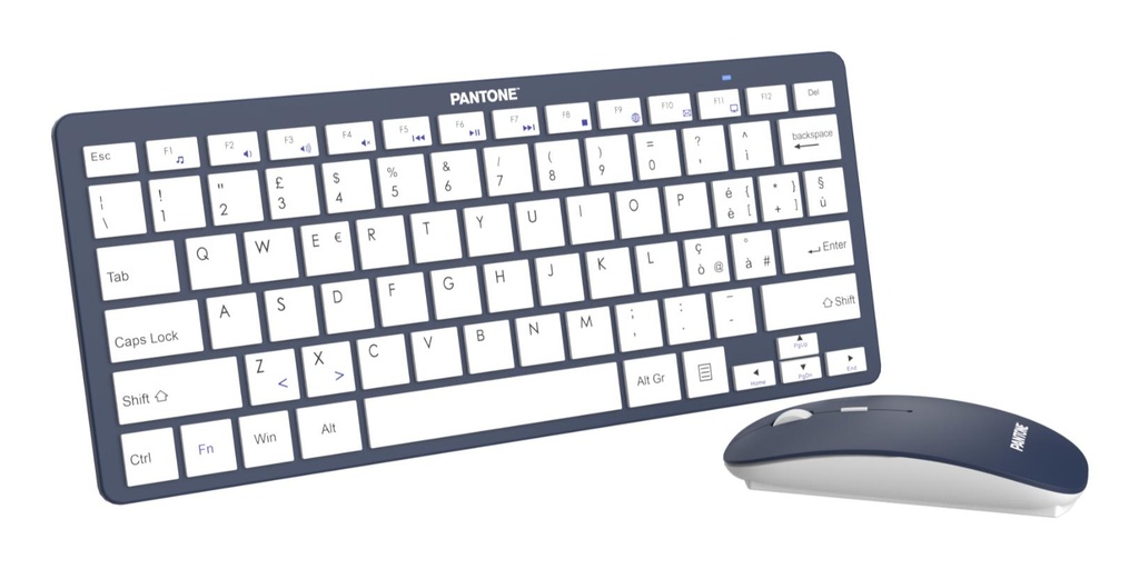[PT-KB09N] Pantone PT-KB09N tastiera Mouse incluso Casa RF Wireless QWERTY Italiano Blu marino