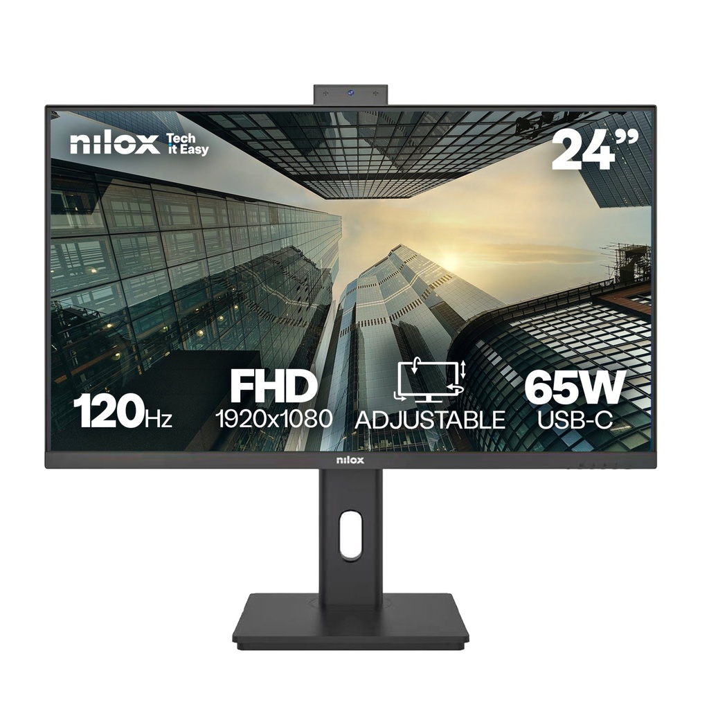 Nilox NXM24RWEB0265 computer monitor 61 cm (24") 1920 x 1080 pixels Full HD LED Black