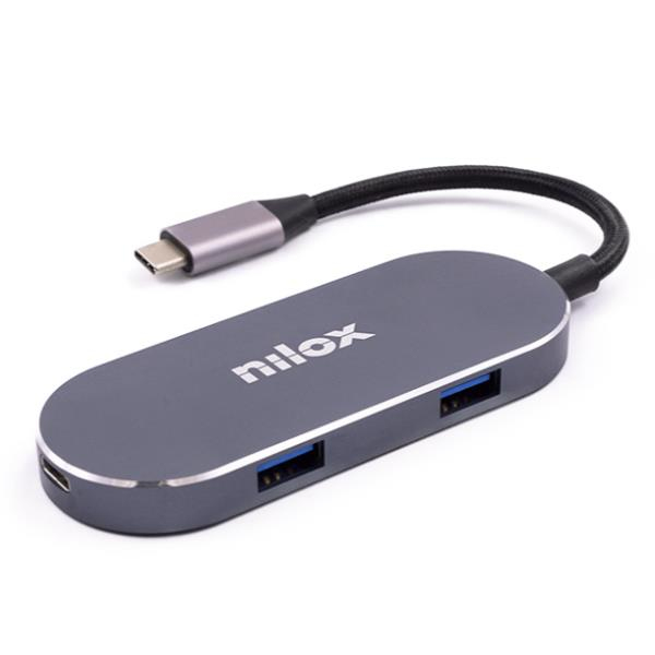 [NXDSUSBC01] Nilox MINI DOCKING STATION HDMI 3USB PD USB 3.2 Gen 1 (3.1 Gen 1) Type-C Argento