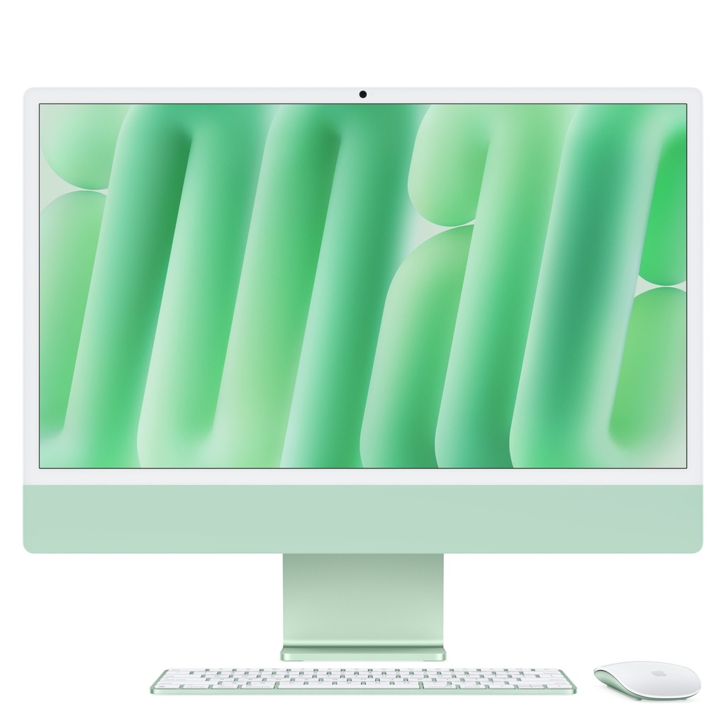 24-inch iMac with Retina 4.5K display: Apple M4 chip with 8‑core CPU and 8‑core GPU, 16GB, 256GB SSD - Green