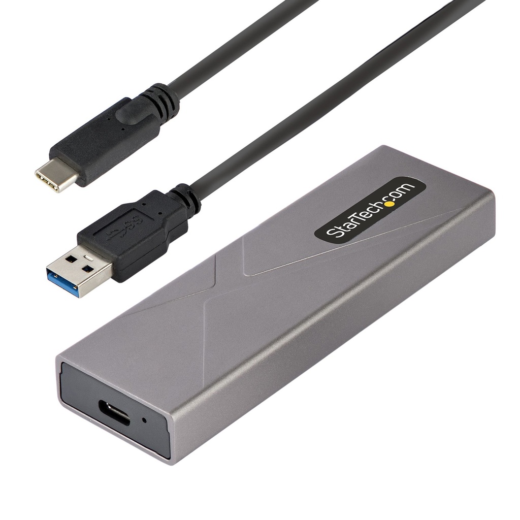 [M2-USB-C-NVME-SATA] StarTech.com Box SSD M2 NVME - Adattatore USB-C 10Gbps a M.2 NVMe/SATA - Case Esterno USB-C (3.0/3.1) in Alluminio per SSD M2 PCIe/SATA - Cavi USB-C/A inclusi - Compatibile con 2230/2242/2260/2280 - Thunderbolt 3