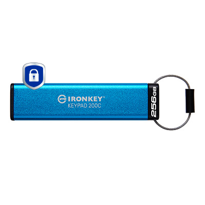 Kingston Technology IronKey 256GB USB-C Keypad 200C, FIPS 140-3 Lvl 3 (Pending) AES-256