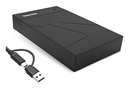 [HXD3U6G-AC] Hamlet HXD3U6G-AC contenitore di unità di archiviazione Custodia per Disco Rigido (HDD) Nero 3.5"