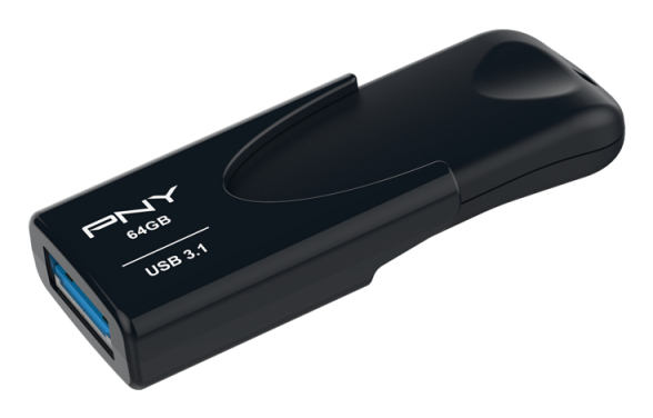 [FD64GATT431KK-EF] PNY Attaché 4 unità flash USB 64 GB USB tipo A 3.2 Gen 1 (3.1 Gen 1) Nero