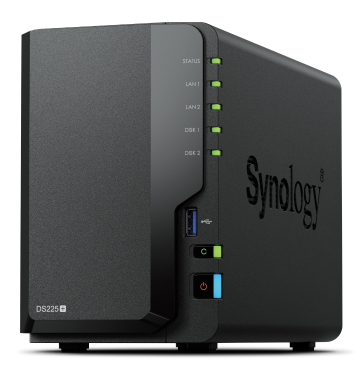 [DS225+] Synology DiskStation DS225+ 2 Bay NAS Desktop Intel® Celeron® J4125 2 GB DDR4 Synology DSM Nero