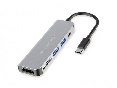[DONN02G] Conceptronic DONN02G replicatore di porte e docking station per laptop USB 3.2 Gen 1 (3.1 Gen 1) Type-C Alluminio