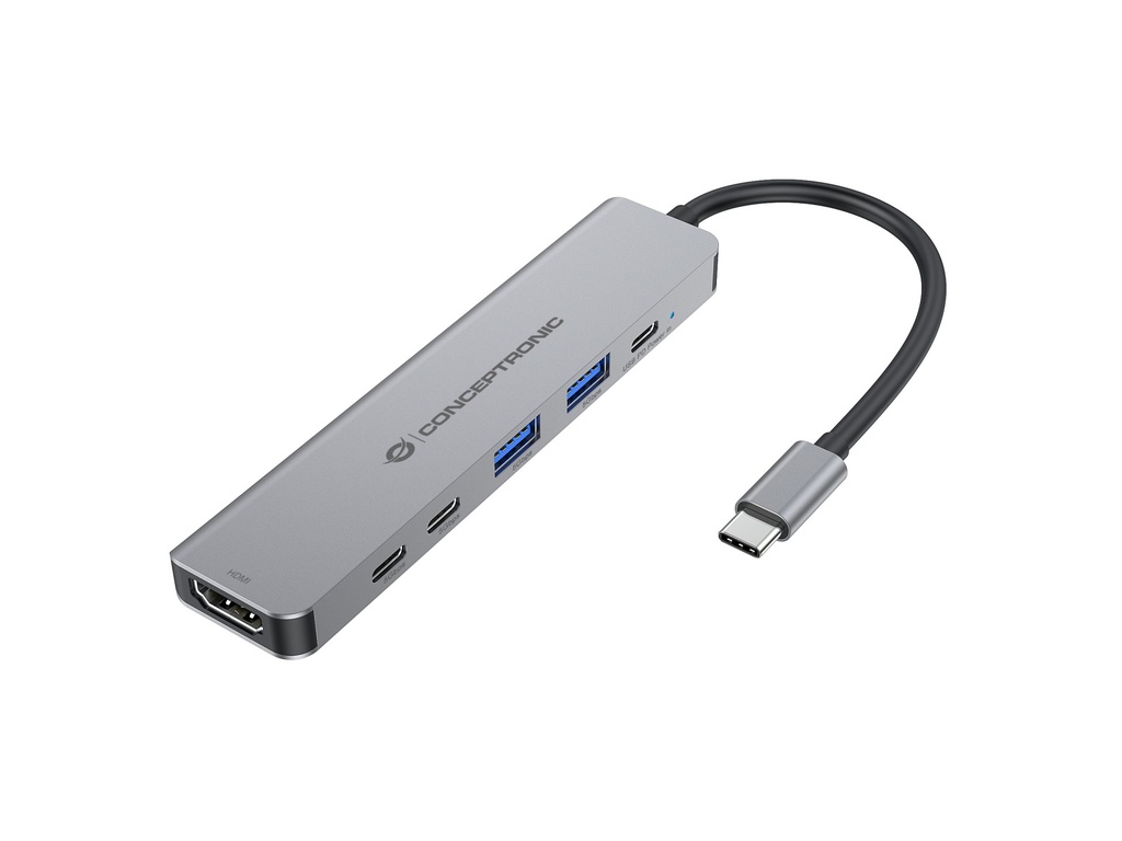 [DONN33G] Conceptronic DONN33G replicatore di porte e docking station per laptop Cablato USB 3.2 Gen 1 (3.1 Gen 1) Type-C Argento