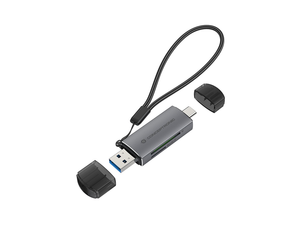 [BIAN05G] Conceptronic BIAN05G lettore di schede USB 3.2 Gen 1 (3.1 Gen 1) Type-A/Type-C Grigio