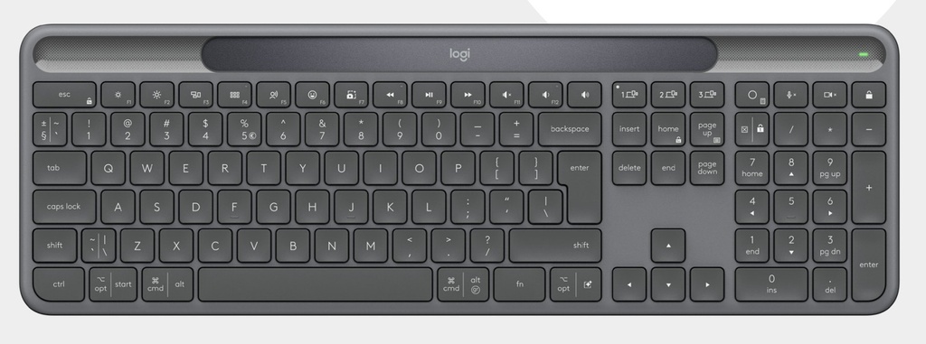 [920-013776] Logitech Signature Slim Solar + K980 for Business tastiera Universale RF senza fili + Bluetooth QWERTY Italiano Grafite