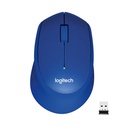 ORIGINAL Logitech Accessori per computer Blu 910-004910 M330 Silent Plus - Maus Mouse Logitech, 3 pulsanti, wireless, 2,4GHz, ricevitore wireless (USB), numero di pulsanti: 3, 1000DPI
