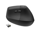Mouse Logitech Lift for Business wireless ergonomico in grafite a destra con ricevitore Bolt