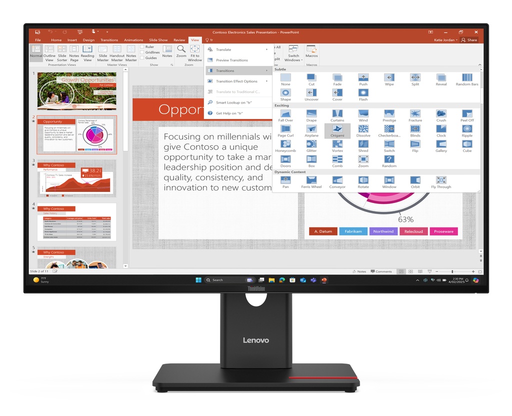 Lenovo ThinkVision T27-40 computer monitor 68.6 cm (27") 1920 x 1080 pixels Full HD LED Black