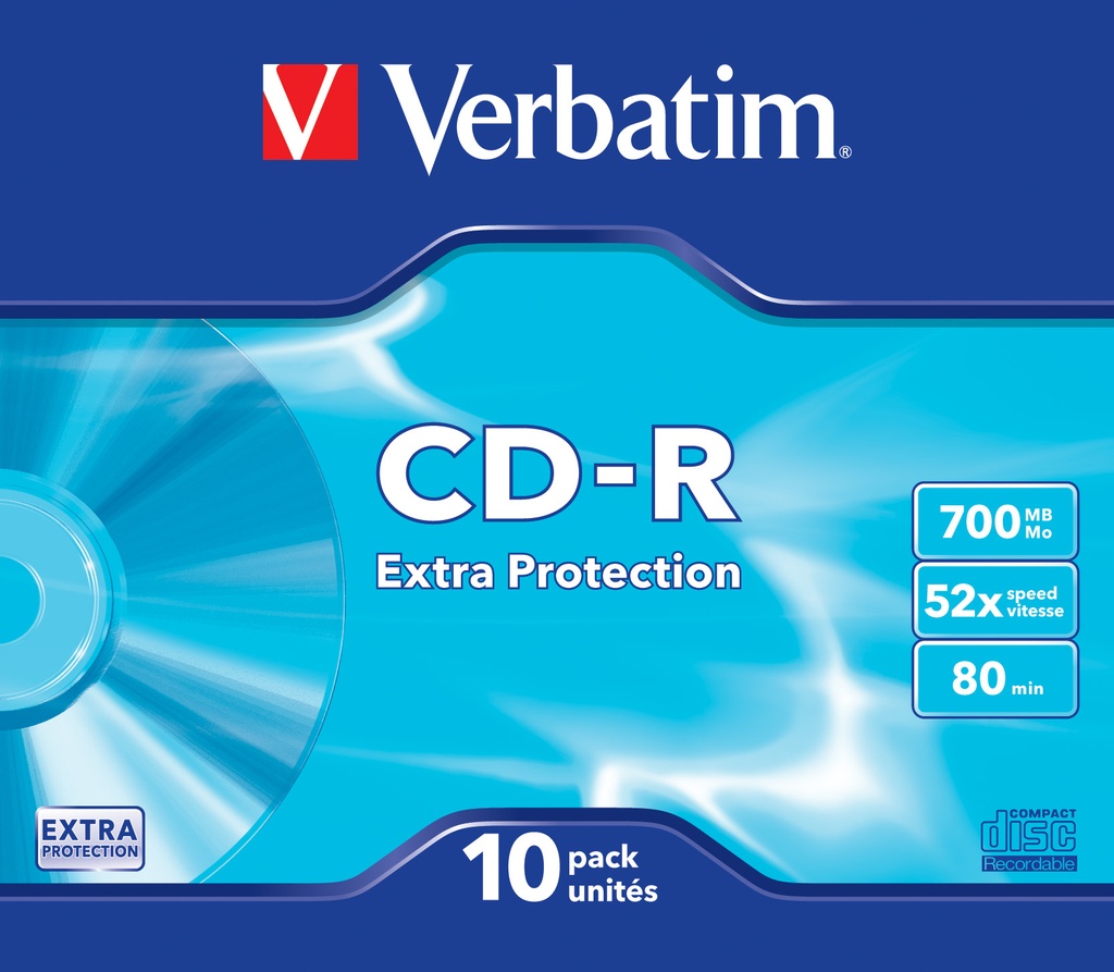 [43415/10] Verbatim CD-R Extra Protection 700 MB 52x 10 pc(s)