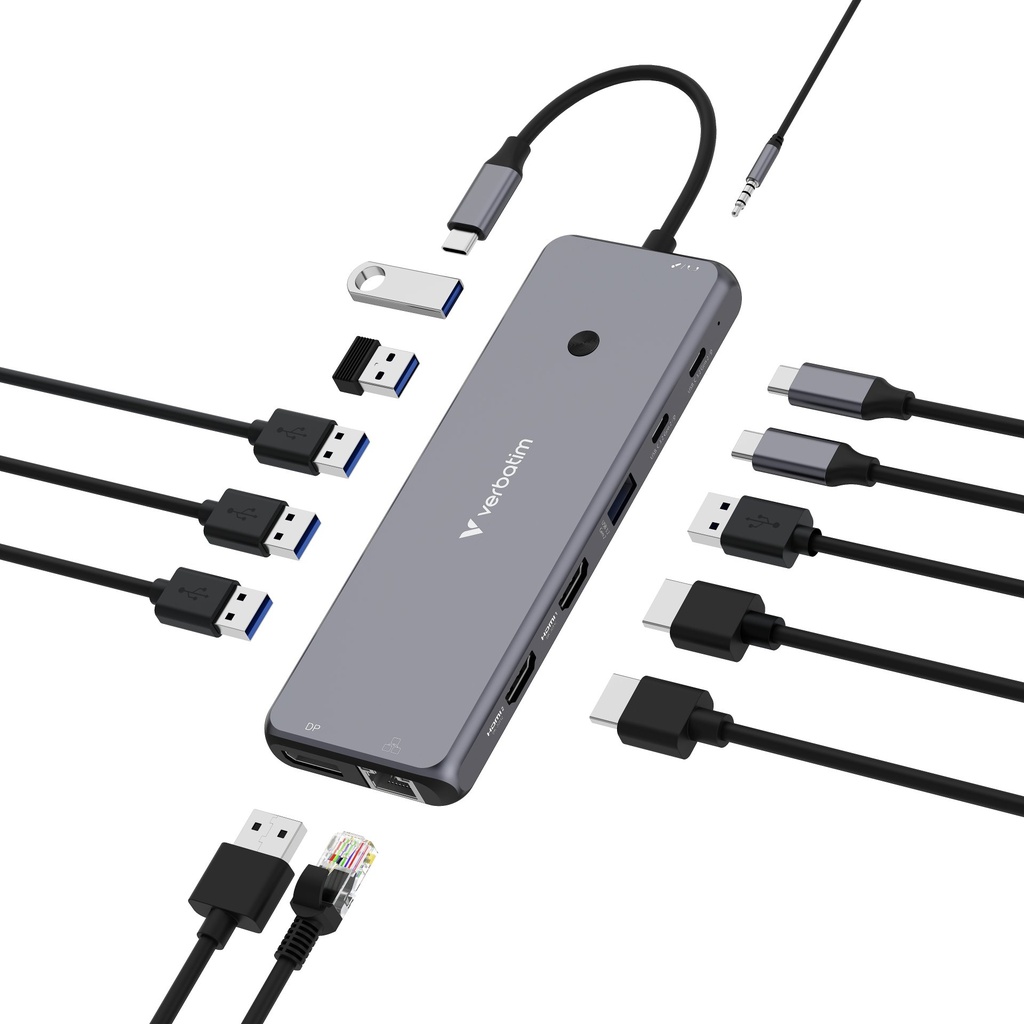 [32153] Verbatim CMH-13 USB tipo-C 10000 Mbit/s Argento