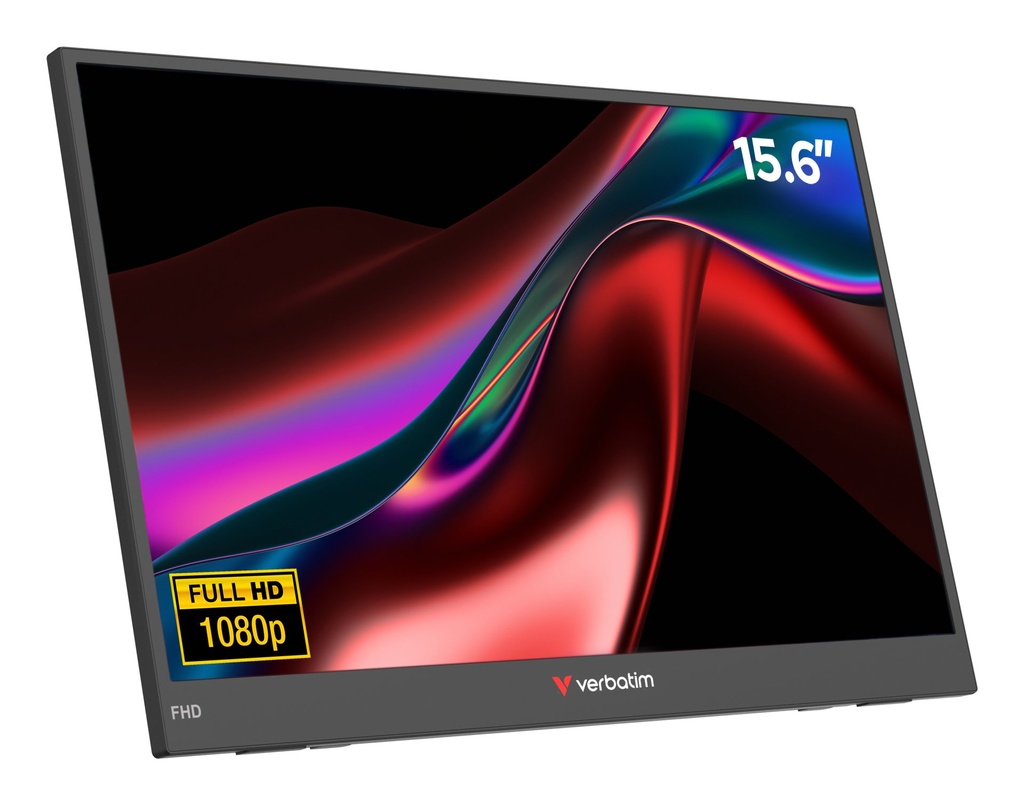 [32401] Verbatim Portable 15.6" FHD Monitor LIGHT Monitor portatile Nero 39,6 cm (15.6") LCD 1920 x 1080 Pixel
