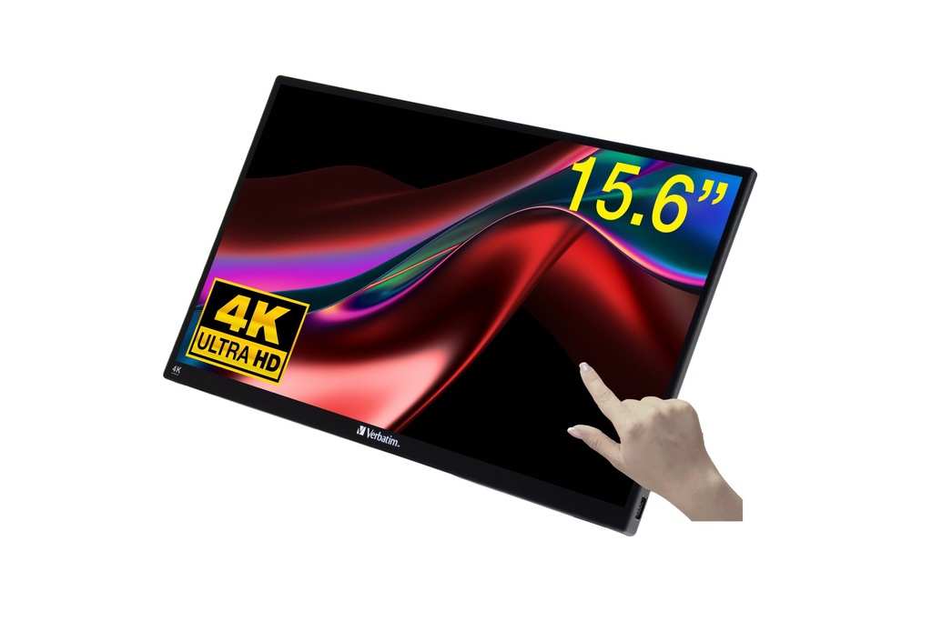 [32238] Verbatim 32238 Monitor PC 39,6 cm (15.6") 3840 x 2160 Pixel 4K Ultra HD LCD Touch screen Nero
