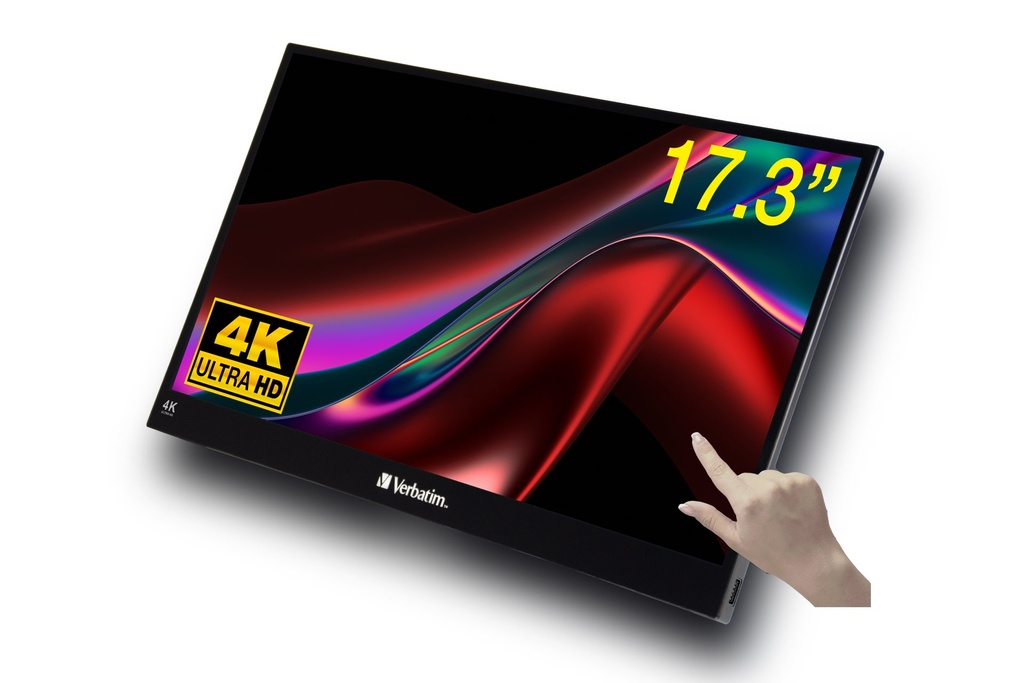 Verbatim 32239 Monitor PC 43,9 cm (17.3") 3840 x 2160 Pixel 4K Ultra HD LCD Touch screen Nero