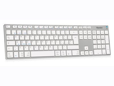 [XKKITA-MCBT] Hamlet XKKITA-MCBT tastiera Universale Bluetooth Italiano Argento, Bianco