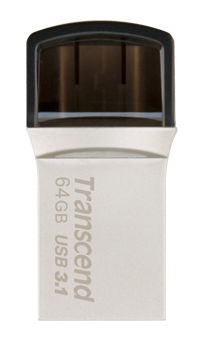 [TS64GJF890S] Transcend JetFlash 890 64GB unità flash USB USB Type-A / USB Type-C 3.2 Gen 1 (3.1 Gen 1) Nero, Argento