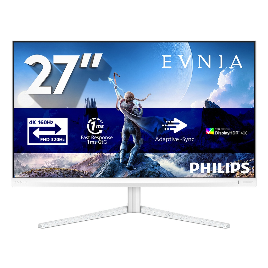 Philips Evnia 5000 computer monitor 68.6 cm (27") 3840 x 2160 pixels 4K Ultra HD LCD White