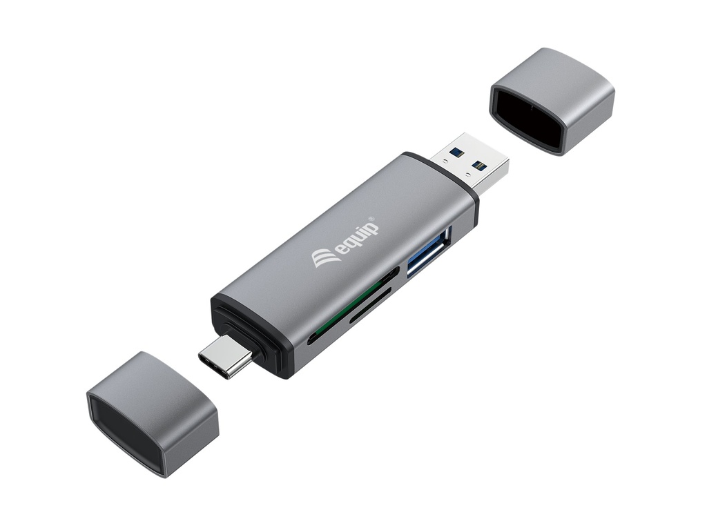 [245460] Equip 245460 lettore di schede USB 3.2 Gen 1 (3.1 Gen 1) Type-A/Type-C Grigio