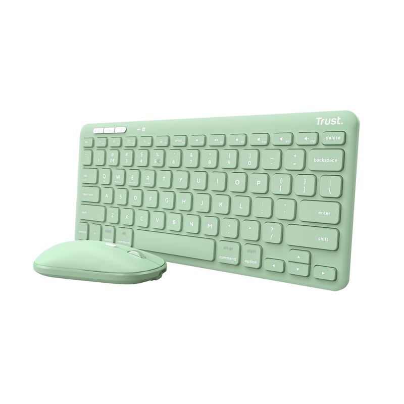 [24943] Trust Lyra tastiera Mouse incluso Universale RF senza fili + Bluetooth QWERTY Italiano Verde