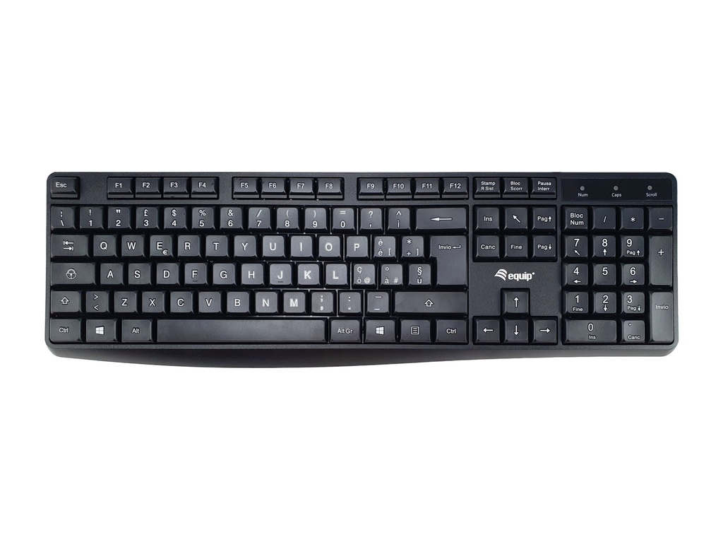 [245213] Equip 245213 tastiera Ufficio USB QWERTY Italiano Nero