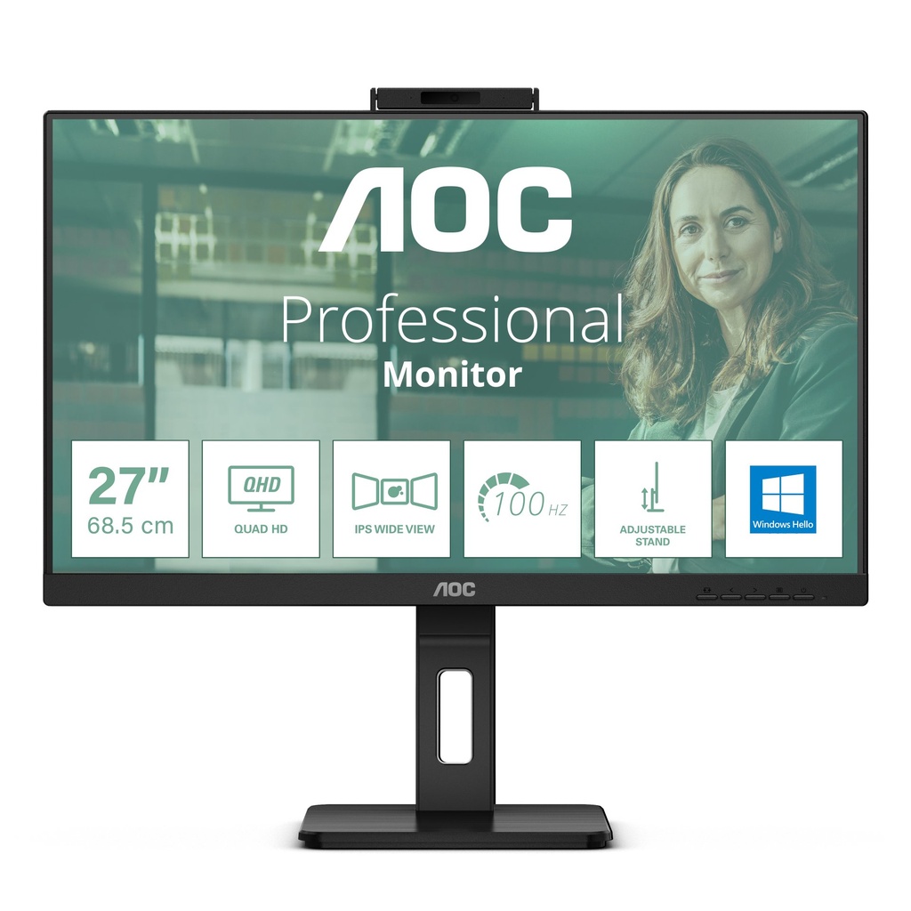[Q27P3CW] AOC Q27P3CW computer monitor 68.6 cm (27") 2560 x 1440 pixels Quad HD LED Black