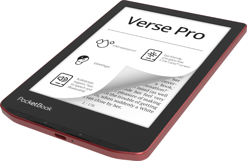 [PB634-3-WW] PocketBook Verse Pro lettore e-book Touch screen 16 GB Wi-Fi Nero, Rosso