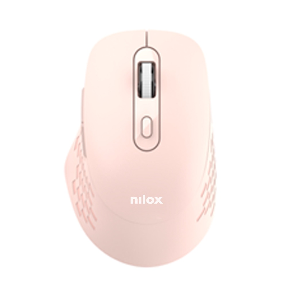 Nilox RATON DUAL WIRELESS 1600 DPI ROSA mouse Office Bluetooth + USB Type-A Optical