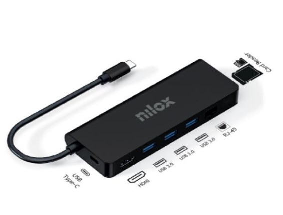 [NXDSUSBC04] Nilox DOCK USB-C 8 IN 1 HDMI 4K 0 Mbit/s