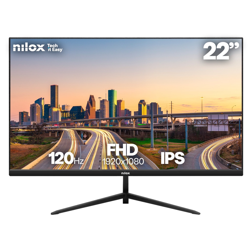 Nilox MONITOR 22 IPS 120 HZ VGA HDMI computer monitor 54.6 cm (21.5") 1920 x 1080 pixels Full HD LCD Black