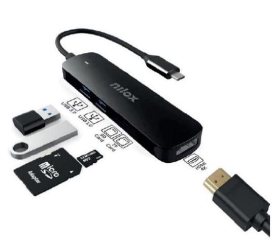 [NXDSUSBC05] Nilox DOCK USB-C HDMI 2XUSB3.0 0 Mbit/s