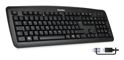 Hamlet XKKITA2-CX tastiera Casa/ufficio USB QWERTY Italiano Nero