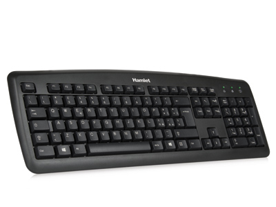 [XKKITA2-D1W-BK] Hamlet Tastiera usb professionale con layout in lingua Tedesca colore nero