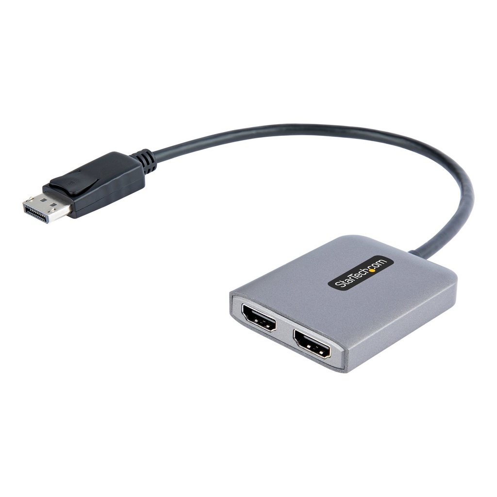 [MST14DP122HD] StarTech.com Adattatore da DisplayPort a HDMI - DisplayPort 1.4 MST Hub con cavo da 30 cm - Convertitore DP Doppio HDMI 4K 60Hz - Splitter HUB Multi Stream Trasport DP 1.4 a 2x HDMI - HUB HDMI - DSC - HBR3