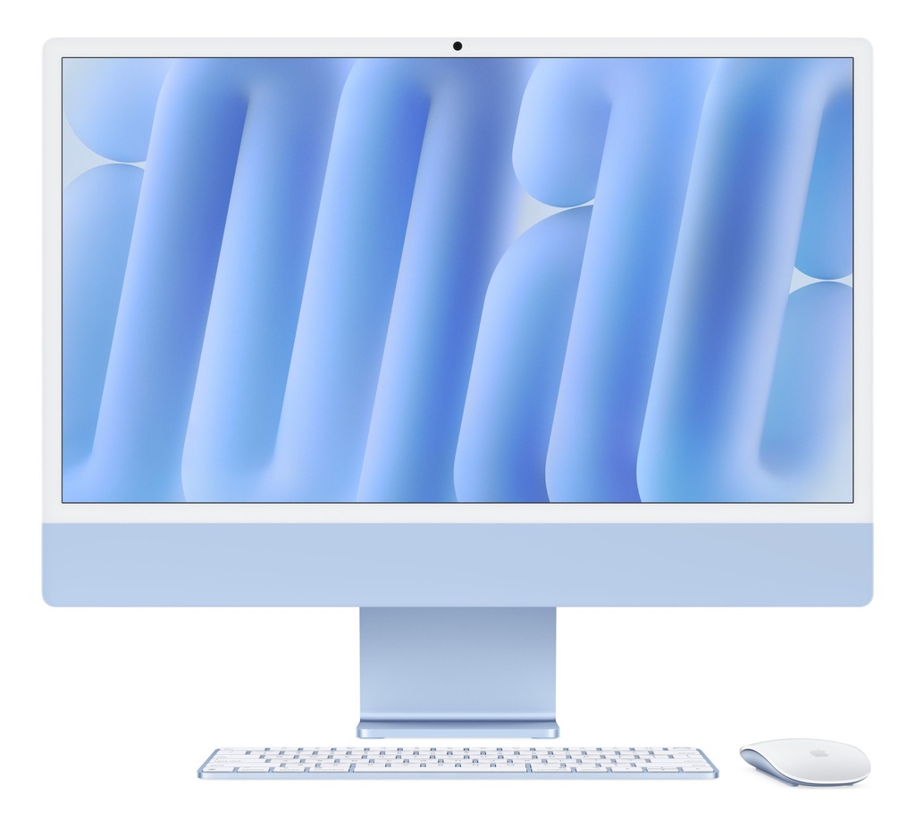 24-inch iMac with Retina 4.5K display: Apple M4 chip with 10‑core CPU and 10‑core GPU, 24GB, 512GB SSD - Blue