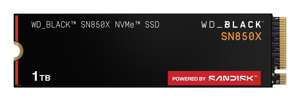 SSD WD Black 1TB SN850X Gaming NVME M.2 PCIe WDS100T2X0E PCIe 4.0 x4