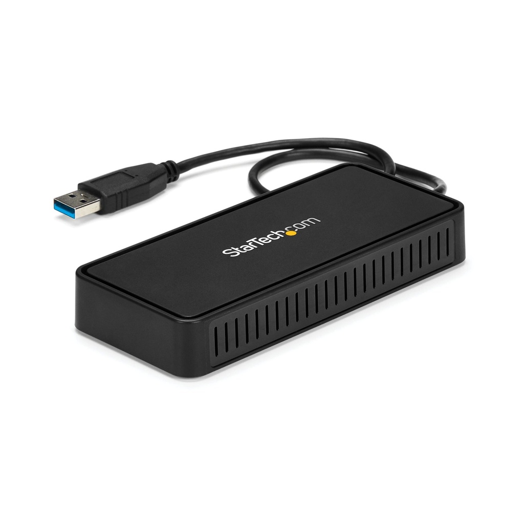 [USBA2DPGB] StarTech.com USB 3.0 Mini Dock - Dual Monitor USB-A Docking Station con DisplayPort 4K 60Hz e Gigabit Ethernet - Cavo di 30 cm - Adattatore portatile USB 3.1 Gen 1 Type-A per notebook/laptop