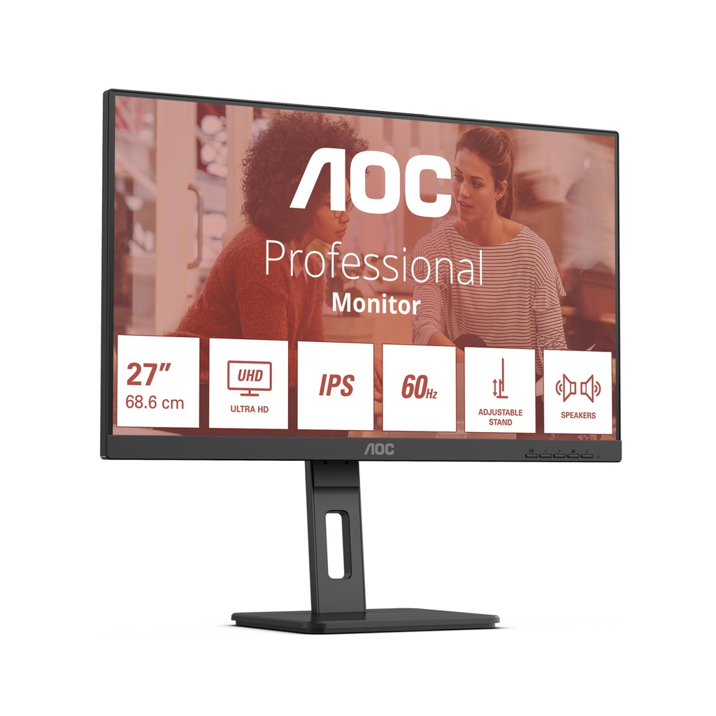 [U27E3UF] AOC E3 U27E3UF computer monitor 68.6 cm (27") 3840 x 2160 pixels 4K Ultra HD LED Black