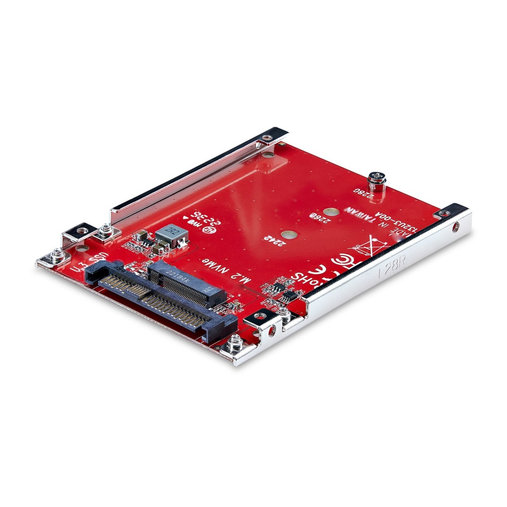 [1M25-U3-M2-ADAPTER] StarTech.com Adattatore SSD M.2 a U.3, Per Unità M.2 PCIe NVMe, Adattatore/convertitore host PCIe M.2 a U.3 da 2,5" (SFF-TA-1001), conforme a TAA - Formato unità da 2,5"