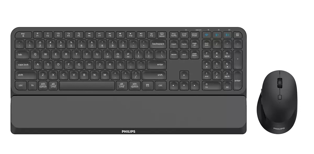 [SPT6607B/34] Philips 6000 series SPT6607B/34 keyboard Mouse included Home RF Wireless + Bluetooth Black