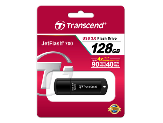 Transcend JetFlash 700 unità flash USB 128 GB USB tipo A 3.2 Gen 1 (3.1 Gen 1) Nero