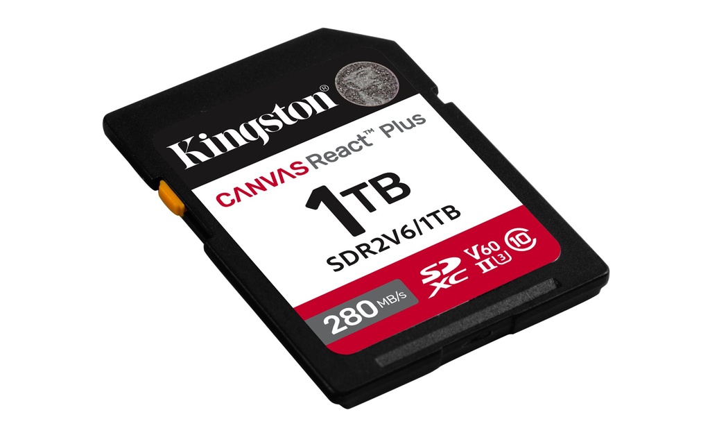 [SDR2V6/1TB] Kingston Technology 1TB Canvas React Plus SDXC UHS-II 280R/150W U3 V60 for Full HD/4K