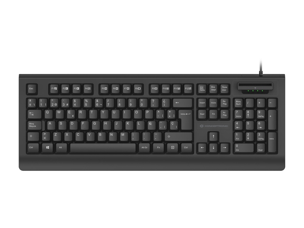 Conceptronic KAYNE01IT USB Keyboard with Smart ID Card Reader, Italian layout