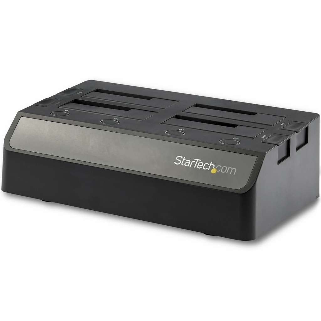 [SDOCK4U313] StarTech.com Docking Station per Hard Disk USB-SATA a 4 Alloggiamenti, USB 10Gbps, Dock Esterno per SSD / HDD da 2,5" e 3,5", SATA III, Alloggiamento Hot-Swap, Carica dall'Alto