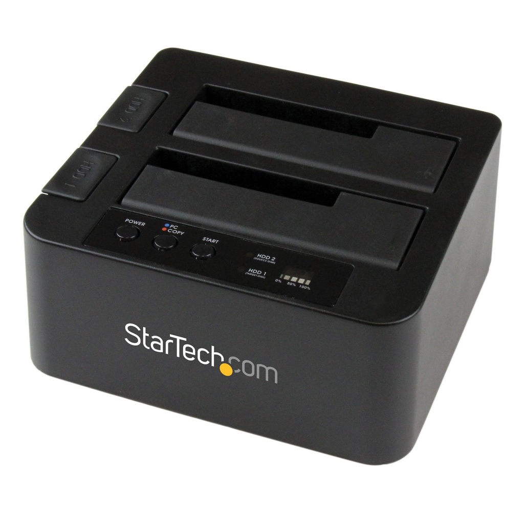 [SDOCK2U33RE] StarTech.com Docking Station per Hard Disk a 2 Slot - Duplicatore Standalone USB 3.0 (5 Gbps)/eSATA per SSD/HDD SATA III 2.5/3.5", Clonatore di Hard Drive con Carica dall'Alto